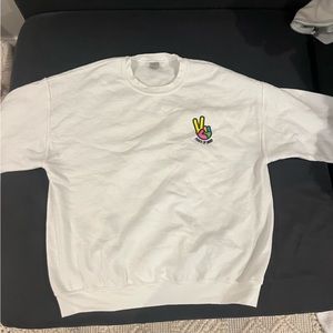 PEACE OF MIND Crewneck Sweatshirt in White